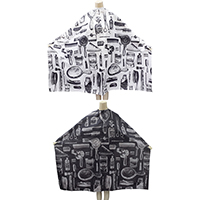 100% Water Resistant Polyester Pongee Woven Barber Cape